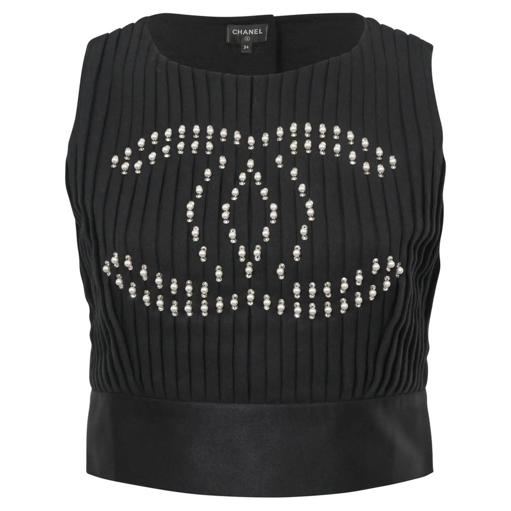 Chanel CC pearl logo top